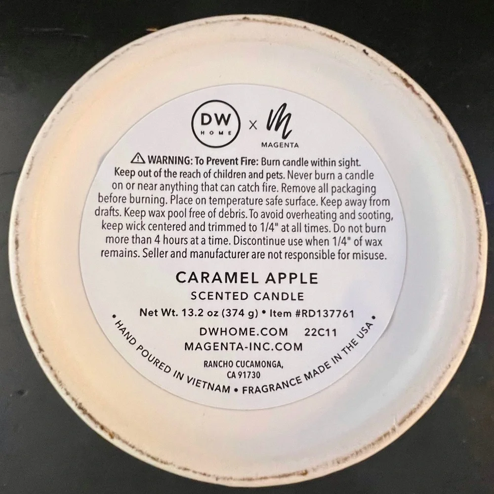 New Rae Dunn WITCH'S BREW Scented Candle Halloween Cauldron Pumpkin Ivory Black - Picture 5 of 8